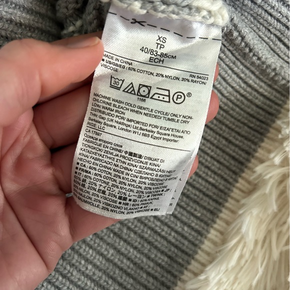 Banana Republic striped sweater with ruffle shoulder details - Picture 4 of 6